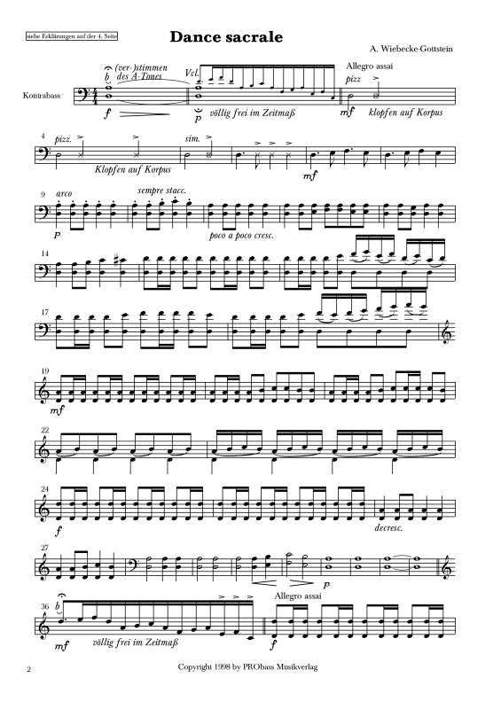 Produktgalerie: Seite 1 von 9 Dance Sacrale, , Cello und Kontrabass