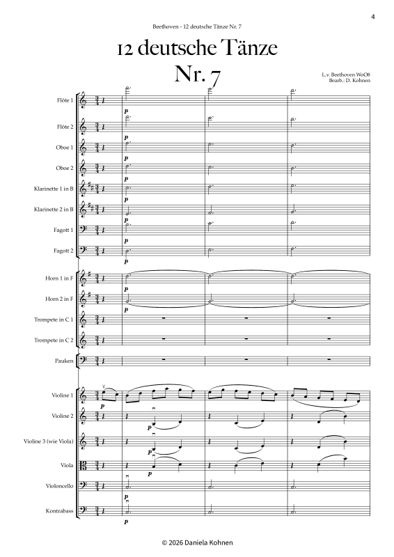 Produktgalerie: Seite 1 von 11 Deutscher Tanz Nr. 7, , Jugendkammerorchester