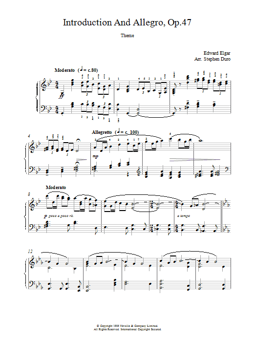 Product gallery: Page 1 of 1 Introduction And Allegro opus 47, Edward Elgar