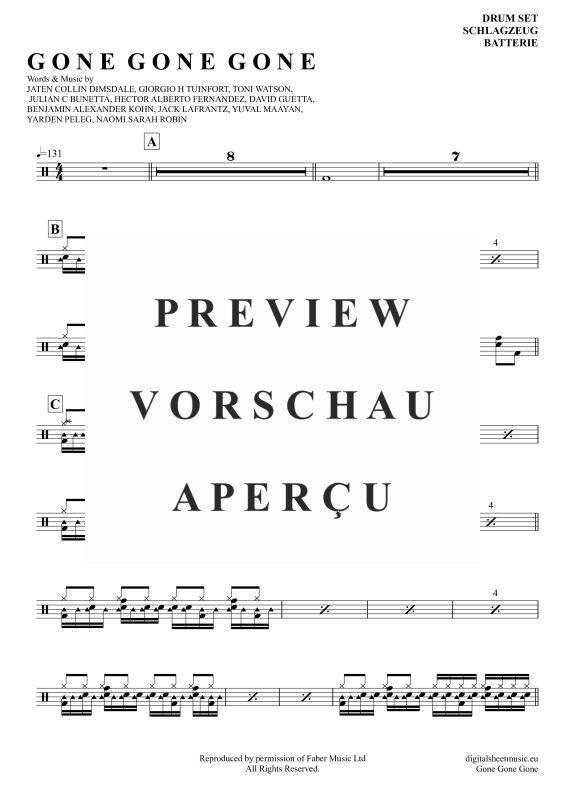 Produktgalerie: Seite 2 von 4 Gone Gone Gone, Guetta, David Swims, Teddy Tones And I, Drums