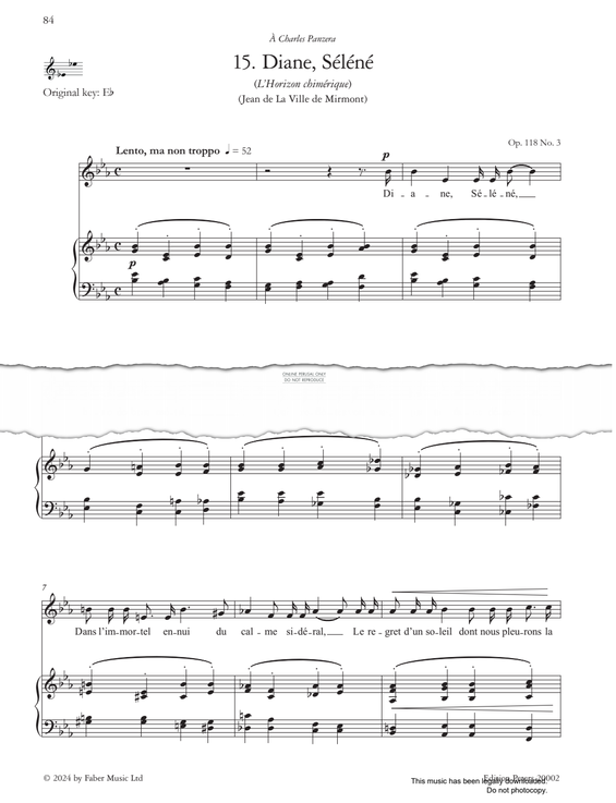 Produktgalerie: Seite 1 von 1 Diane, Séléné Op.118, No.3, Gabriel Fauré, Gesang, Klavier