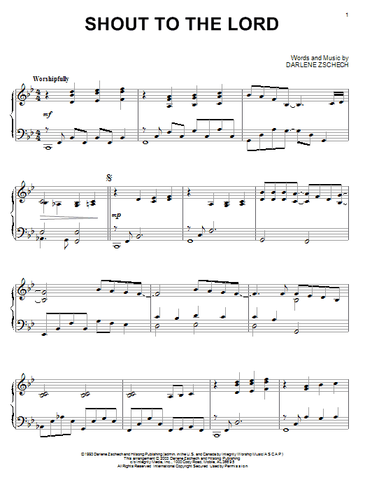 Product gallery: Page 1 of 1 Shout To The Lord, Hillsong