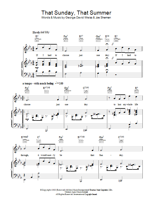 Product gallery: Page 1 of 1 That Sunday That Summer, Nat King Cole