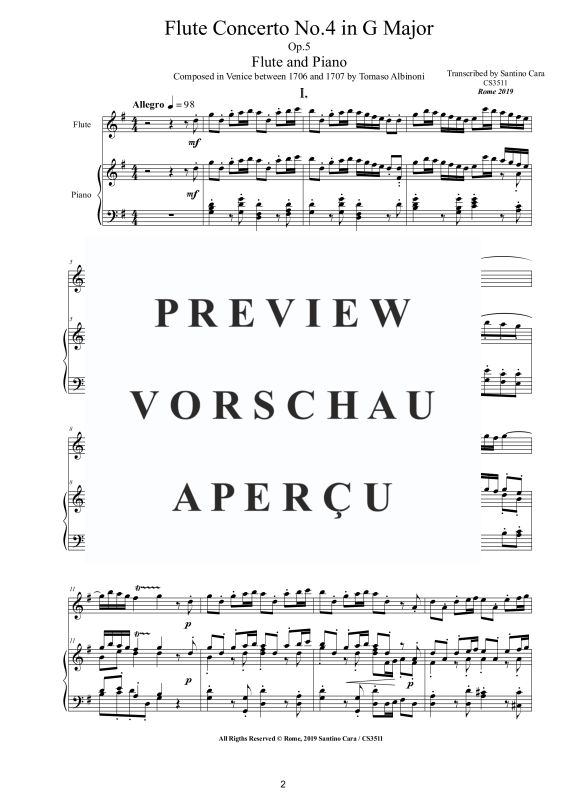 Product gallery: Page 3 of 11 Flute Concerto No.4 in G-Dur Op.5, , Flute and Piano/Harpsichord