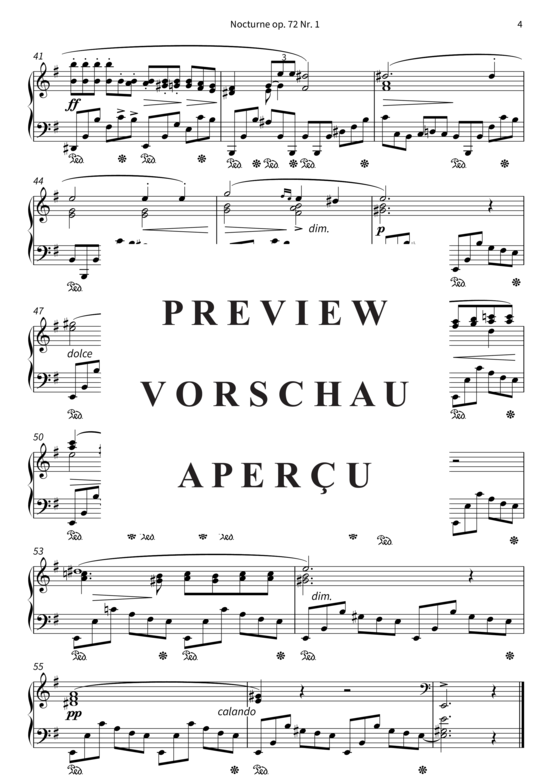 Produktgalerie: Seite 7 von 7 Nocturne op. 72 Nr. 1 , , Klavier Solo