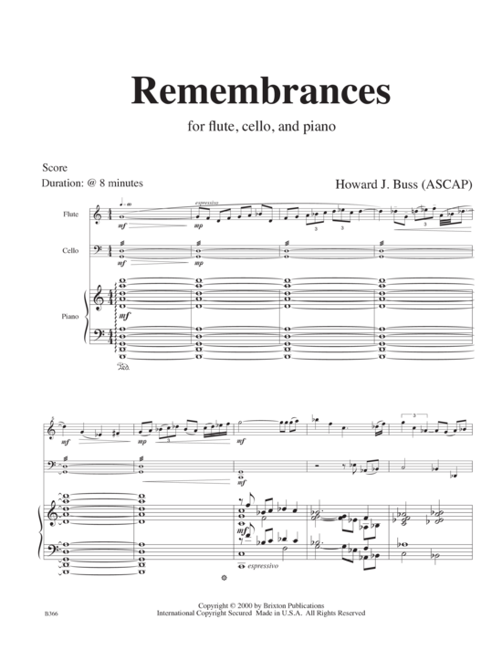 Product picture to: Remembrances Howard J. Buss 