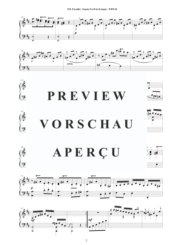 Produktgalerie: Seite 3 von 9 Sonate Nr. 10 in D-Dur, , Klavier Solo