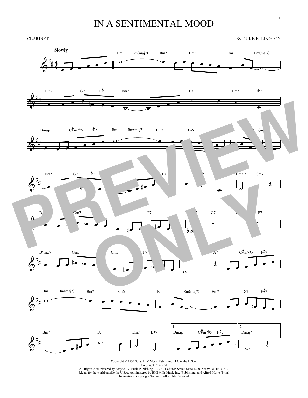 Product gallery: Page 1 of 1 In A Sentimental Mood, Duke Ellington