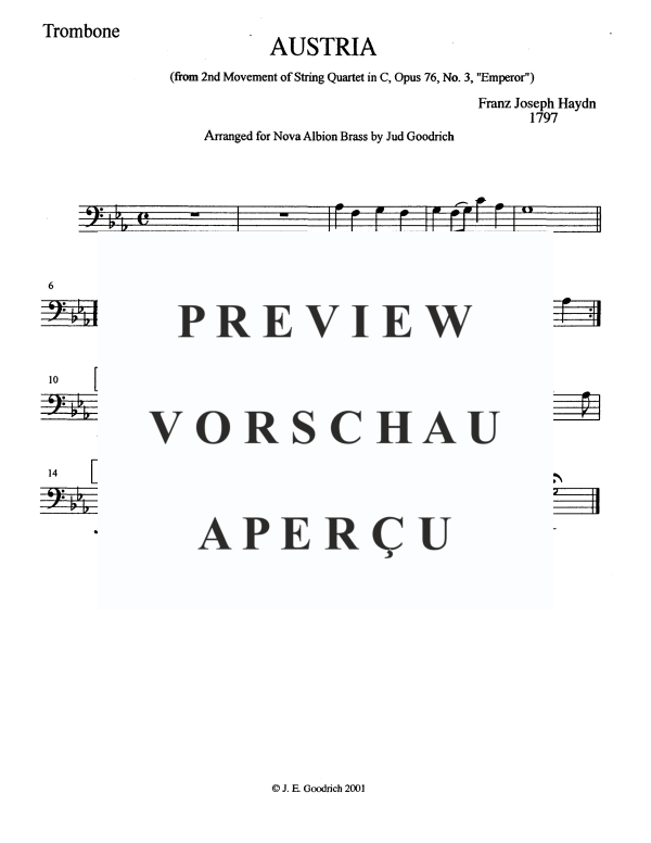 Product gallery: Page 7 of 9 Austria (Streichquartett in C Opus 76), , Brass Quintet