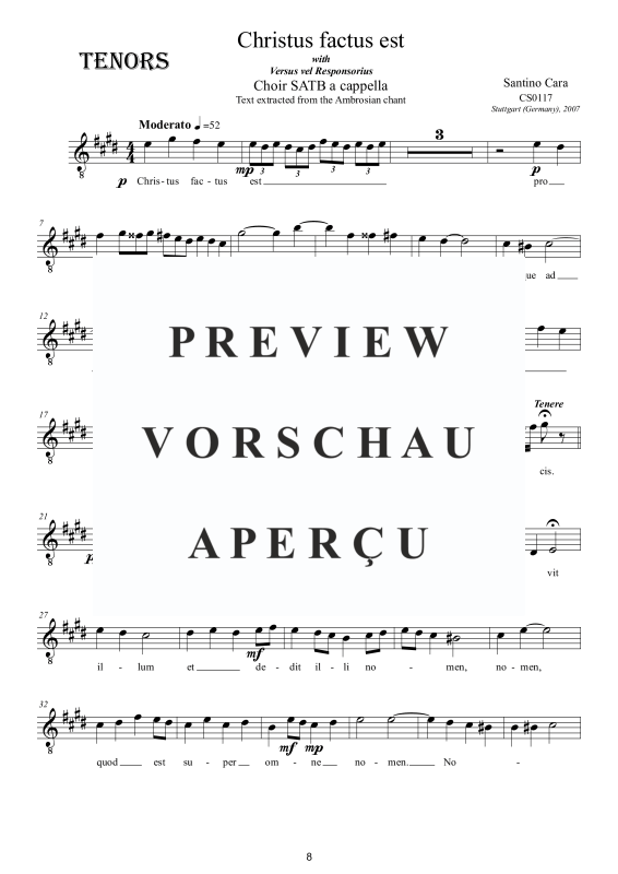 Produktgalerie: Seite 9 von 11 Christus factus est - Ambrosianischer Gesang, , Gemischter Chor