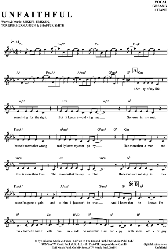 gallery: Unfaithful , Rihanna, (Gesang)