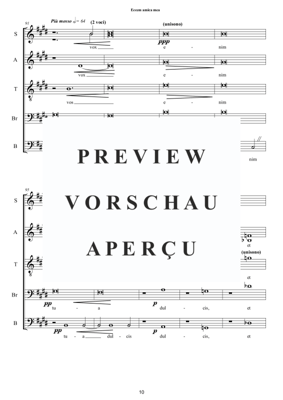 Produktgalerie: Seite 11 von 11 Ecce, amica mea - Geistliche Motette, , Gemischter Chor SSAATB und Bariton Solo a capella