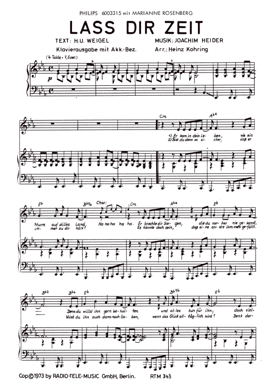 Produktbild zu: Lass dir ZeitMarianne Rosenberg