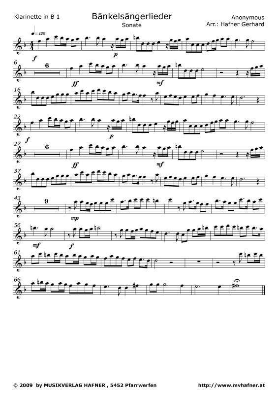 gallery: Sonate von die Bänkelsängerlieder, , (Clarinet Quintet)