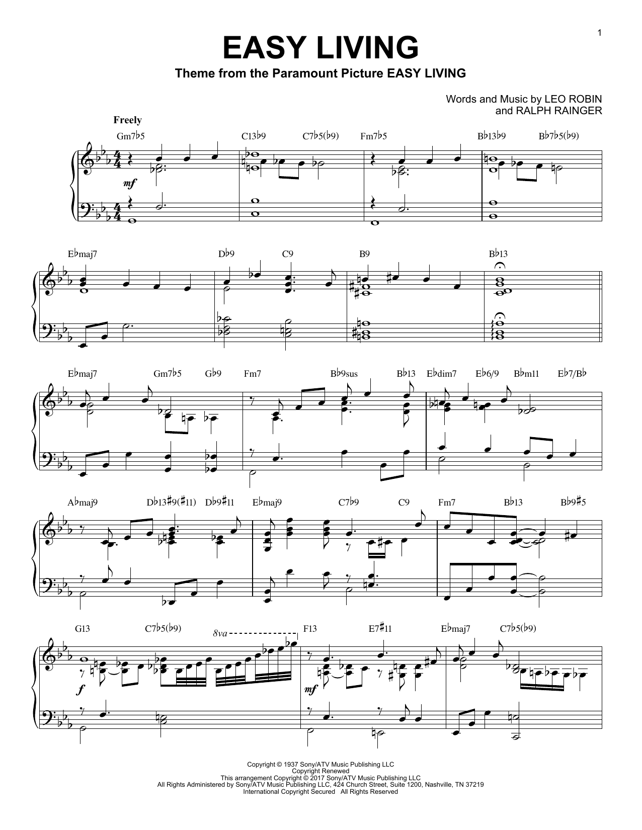 Product gallery: Page 1 of 1 Easy Living [Jazz version], Billie Holiday