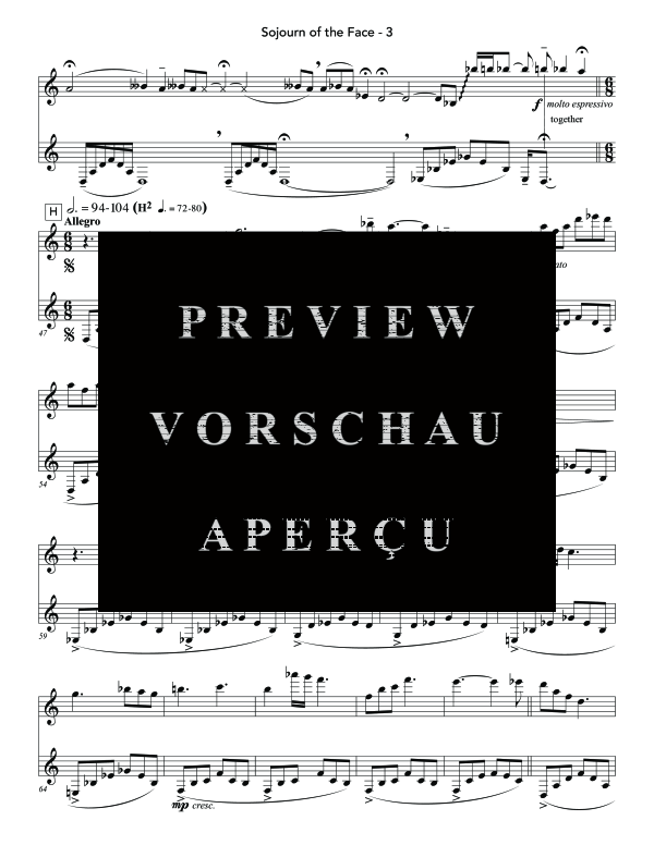 Product gallery: Page 7 of 11 Sojourn of the Face, , (clarinet duet 2x bass clarinet)