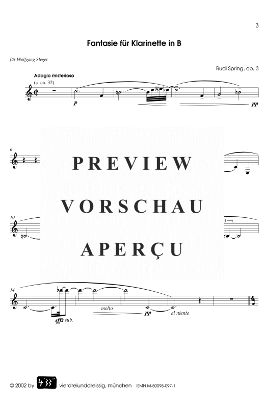 gallery: Musik für Klarinette solo, , Drei Solo Werke