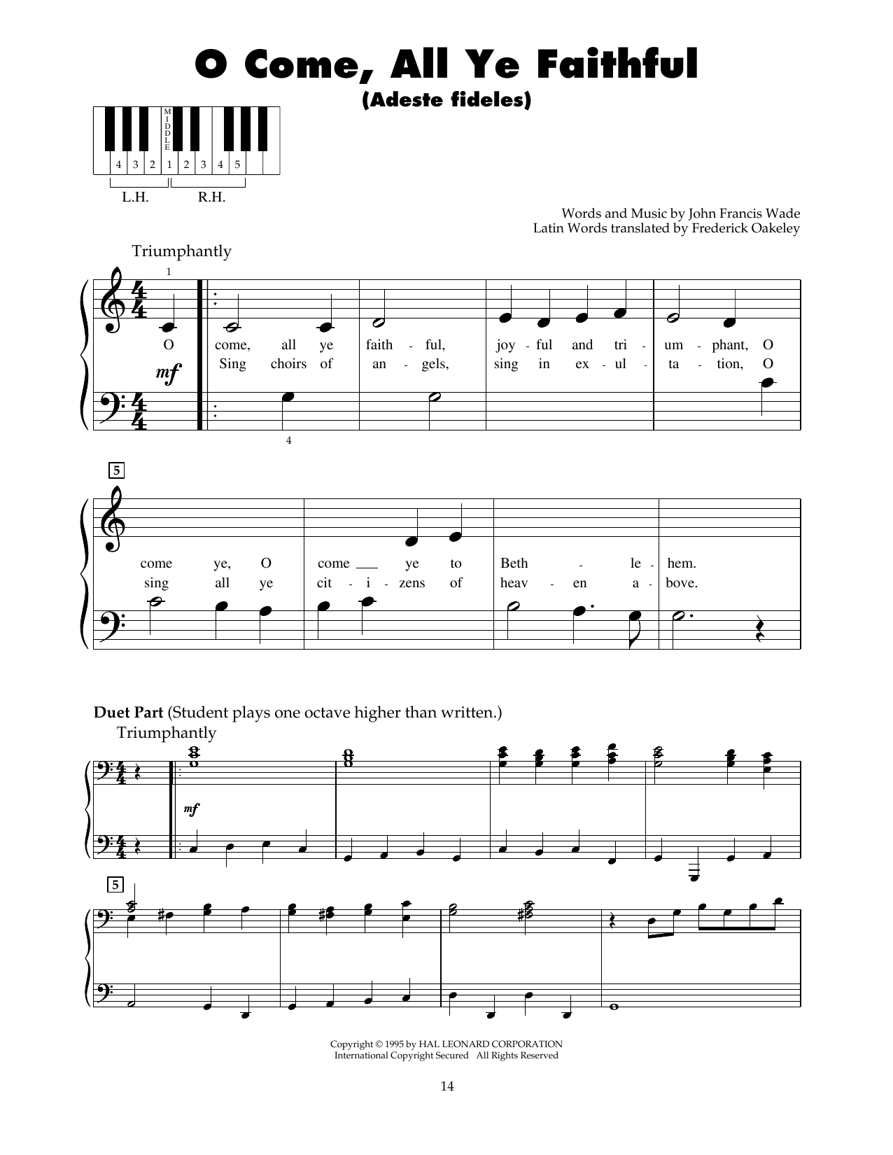 Produktbild zu: O Come, All Ye Faithful