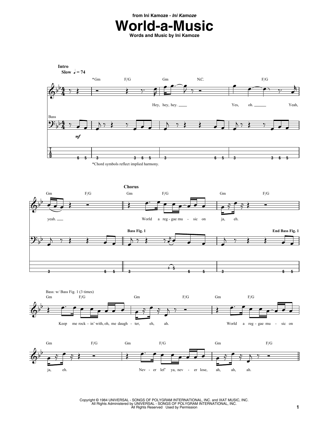 Produktgalerie: Seite 1 von 1 World-A-Music, Ini Kamoze