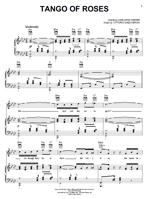 Produktgalerie: Seite 1 von 1 Tango Of Roses, Marjorie Harper, Gesang, Gitarre, Klavier