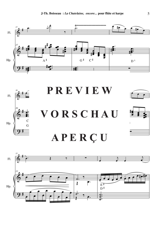 Product gallery: Page 6 of 12 La Châtelaine, encore, , , , , (Dett for flute + harp)