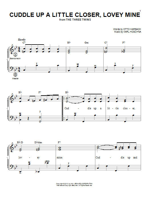 Produktgalerie: Seite 1 von 1 Cuddle Up A Little Closer, Lovey Mine (arr. Gary Meisner), Otto Harbach, Akkordeon