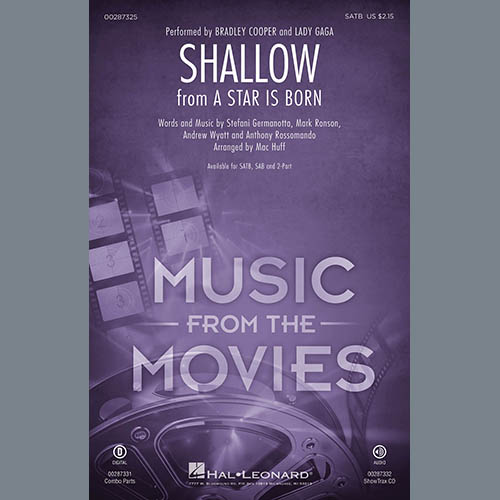 Product picture to: Shallow (from A Star Is Born) (arr. Mac Huff)