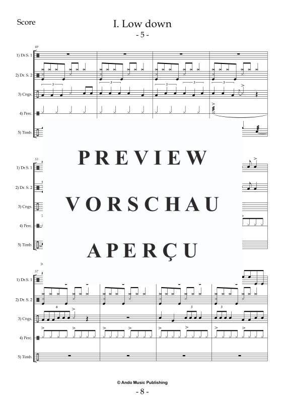 Produktgalerie: Seite 10 von 11 5 Ensemble Pieces for five Percussionists, , Percussion Ensemble Quintet