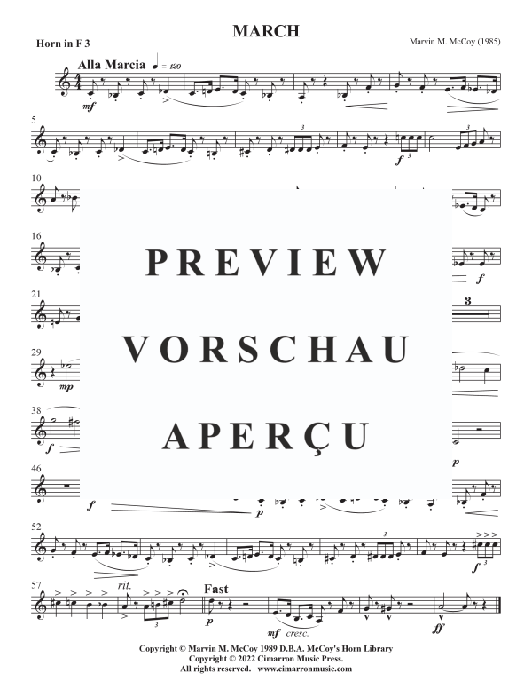 Produktgalerie: Seite 9 von 10 March, , Horn Quartett