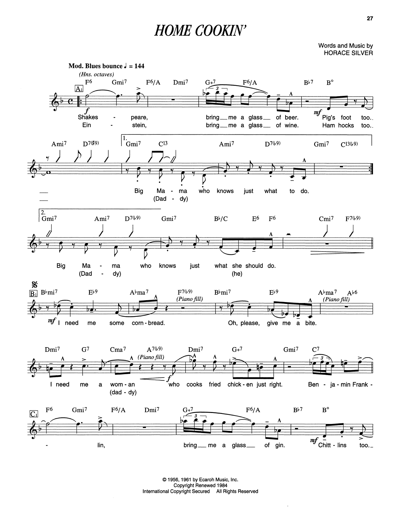 Produktbild zu:  Home Cookin' - Horace Silver