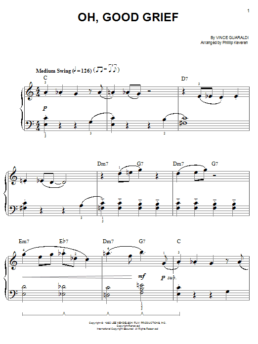 Product picture to: Oh, Good Grief (arr. Phillip Keveren)