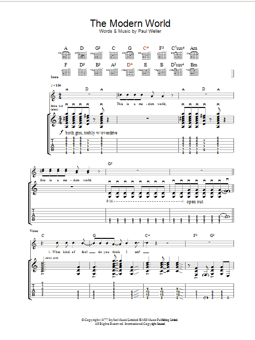 Produktgalerie: Seite 1 von 1 The Modern World, The Jam, Gitarre