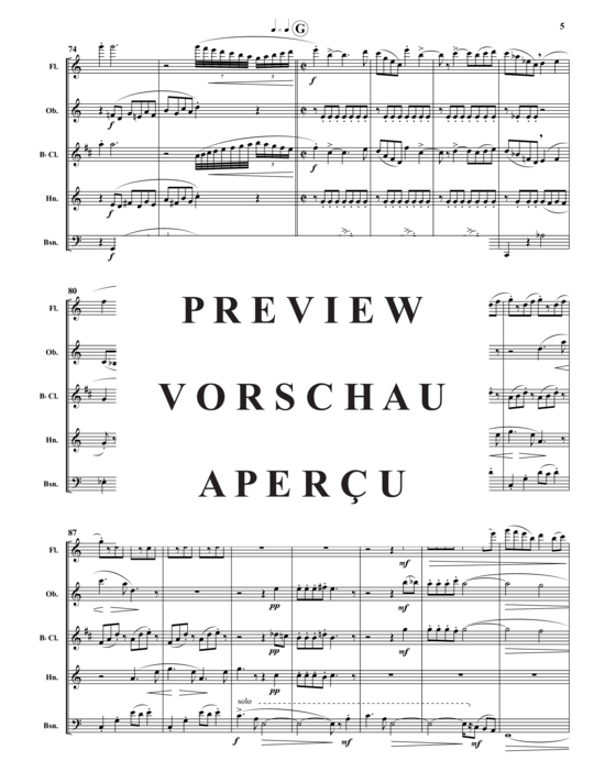 Produktgalerie: Seite 7 von 21 Wind Quintet , , (Holzbläserquintett)