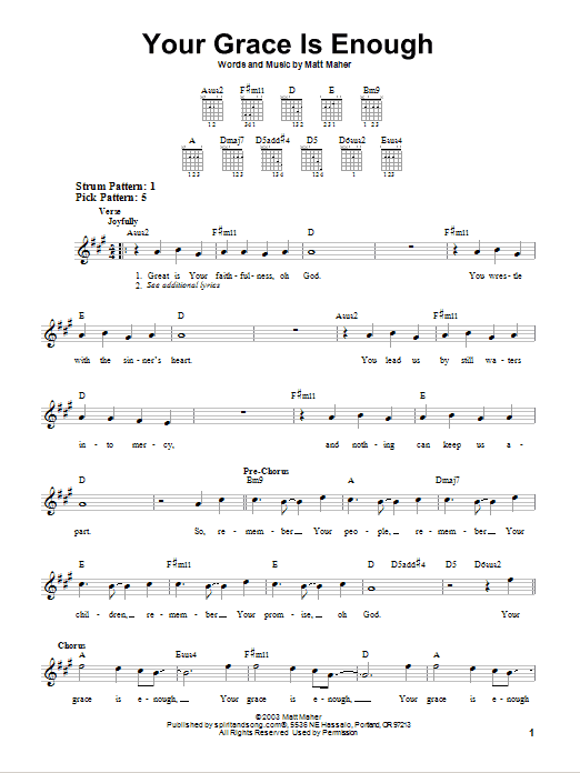 Produktgalerie: Seite 1 von 1 Your Grace Is Enough, Chris Tomlin, Gitarre