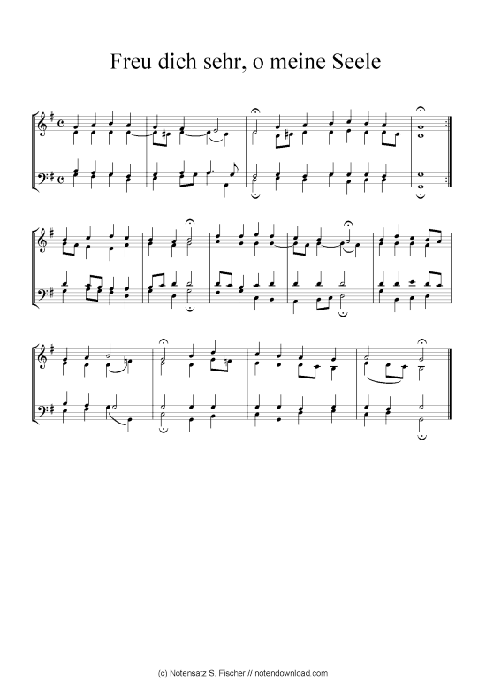Product gallery: Page 1 of 1 Freu dich sehr, o meine Seele , , Piano Solo
