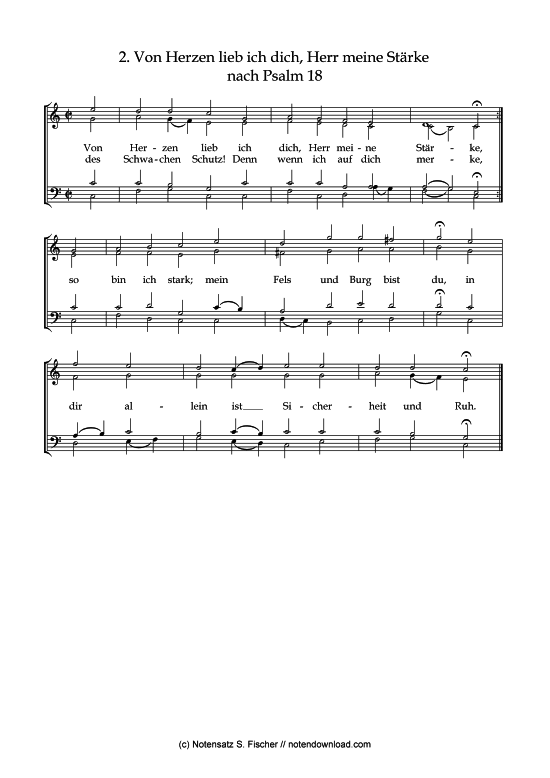 Produktbild zu: Von Herzen lieb ich dich, Herr meine Stärke Psalme des Kantons Schaffhausen (1867)