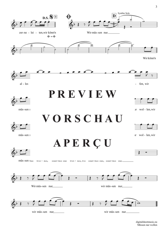 Produktgalerie: Seite 4 von 4 Müssen Nur Wollen , Helden, Wir Sind, (Oboe)