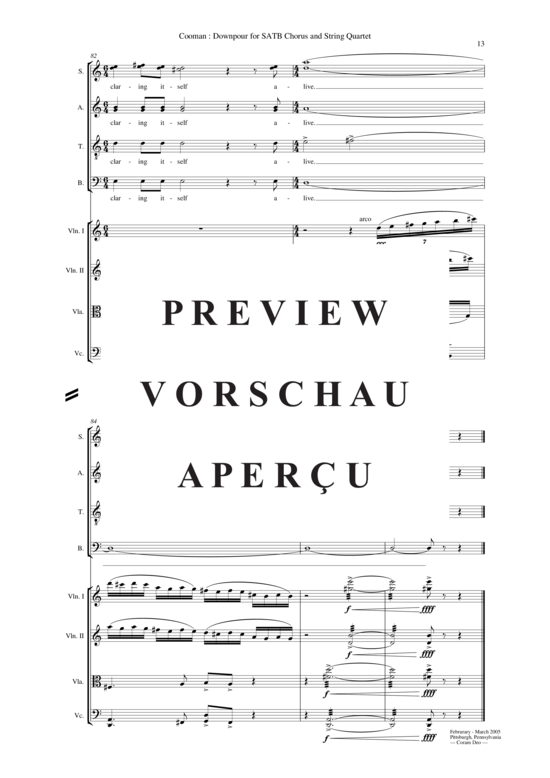 gallery: Downpour , , (Gemischter Chor + Streicher) alle Stimmen