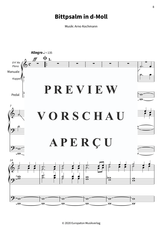 Product gallery: Page 10 of 11 10 Miniaturen - Orgelklänge der Seele von Arno Kochmann, , Organ solo