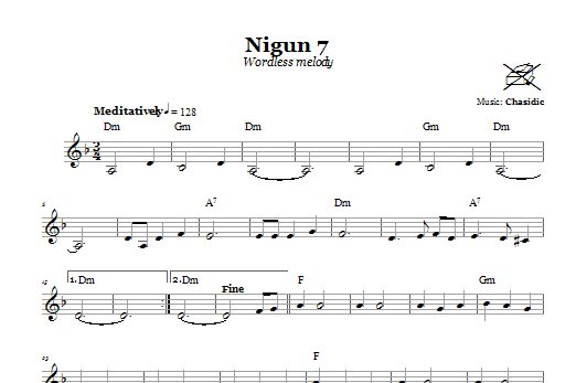 Produktgalerie: Seite 1 von 1 Nigun 7 (Wordless Melody), Chasidic, Melodieinstrument