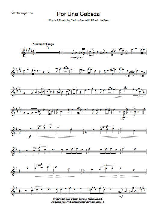 Product gallery: Page 1 of 1 Por Una Cabeza, Carlos Gardel