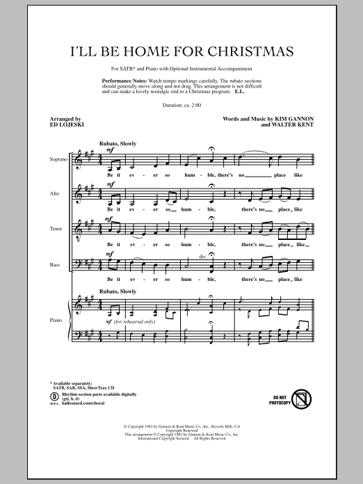 Produktbild zu: I'll Be Home For Christmas