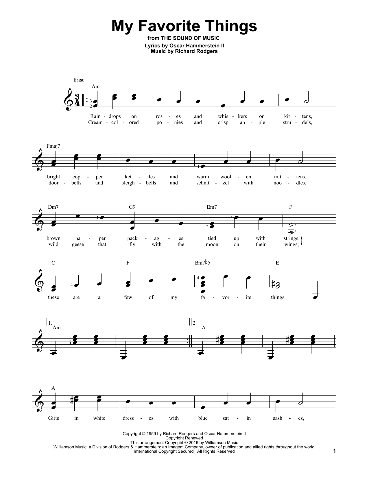 Product gallery: Page 1 of 1 My Favorite Things, Rodgers & Hammerstein