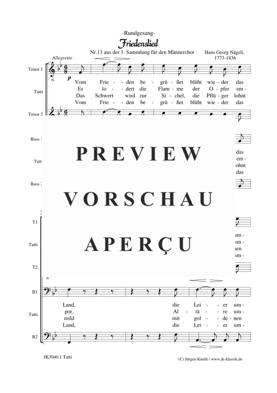 gallery: Friedenslied (Rundgesang), , Männerchor