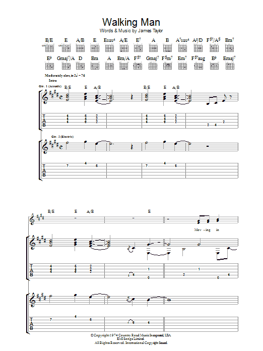 Produktgalerie: Seite 1 von 1 Walking Man, James Taylor, Gitarre