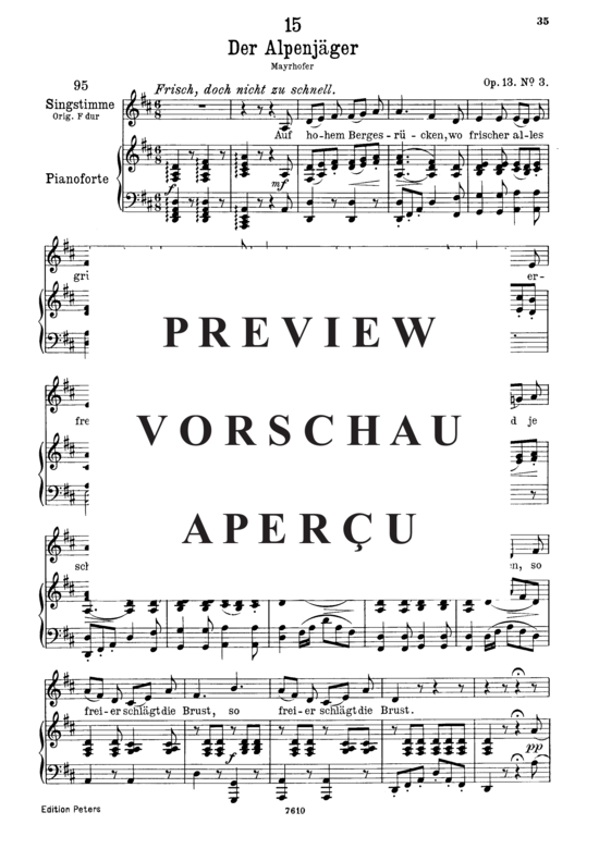 Product gallery: Page 2 of 4 Der Alpenjäger D.524, , Low Voice and Piano