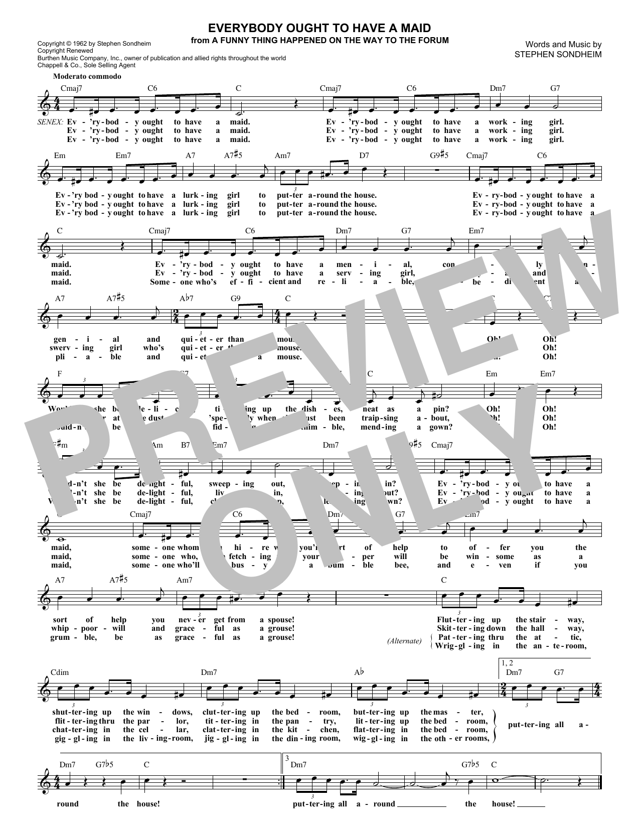Product gallery: Page 1 of 1 Everybody Ought To Have A Maid, Stephen Sondheim