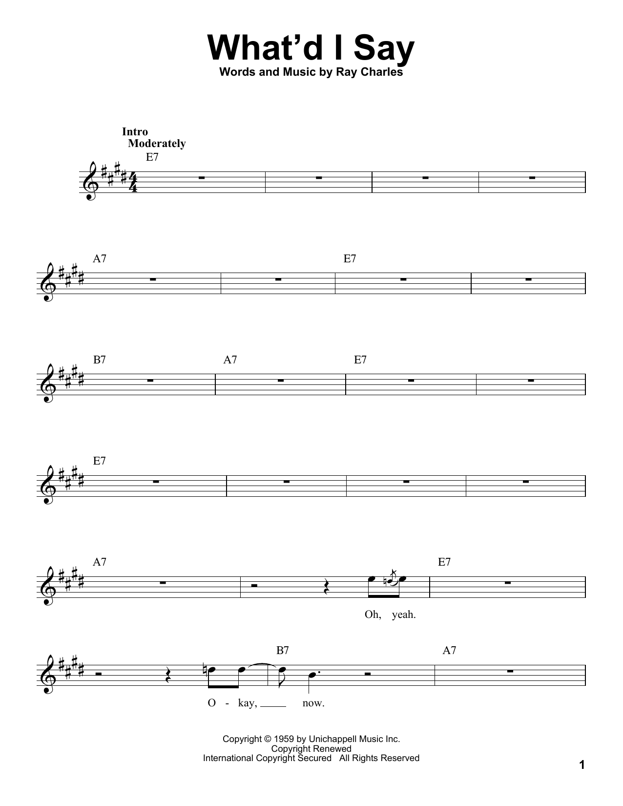 Produktgalerie: Seite 1 von 1 What'd I Say, Ray Charles, Elvis Presley, Gesang