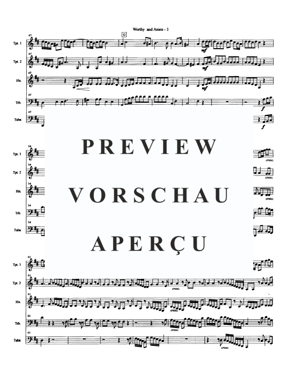 Produktgalerie: Seite 5 von 11 Worthy is the Lamb and Amen, , Blechbläser Quintett