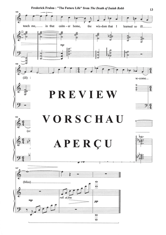 Product gallery: Page 14 of 14 The Future Life from The Death of Isaiah Robb , , (Mezzo-Sopran + Klavier)